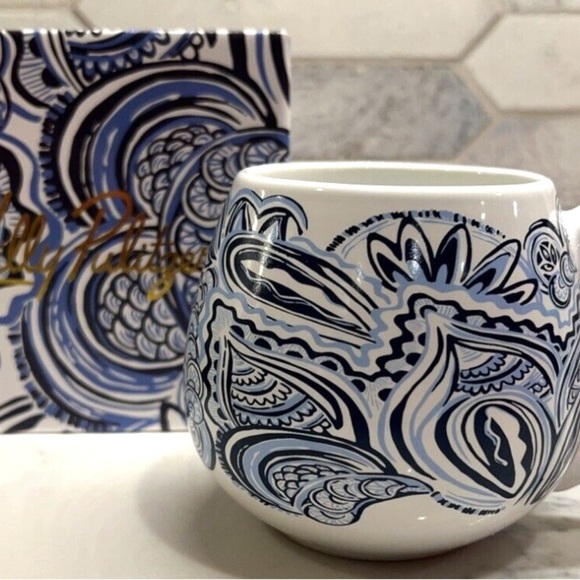 Lilly Pulitzer Blue and White Patterned Mug - Picture 6 of 7